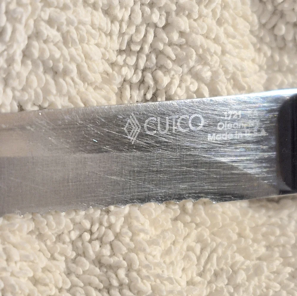 Cutco 1721 KA Serrated Trimmer Knife Brown Handle Olean NY 4 14/16th